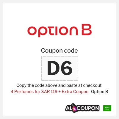 Coupon for Option B (D65) 4 Perfumes for SAR 119 + Extra Coupon