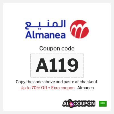 Coupon for Almanea (A119) Up to 70% Off + Exra coupon