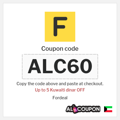 Coupon for Fordeal (ALC60) Up to 5 Kuwaiti dinar OFF