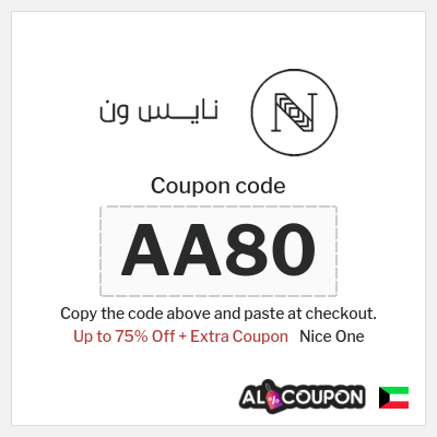 Coupon for Nice One (AA90) Up to 75% Off + Extra Coupon