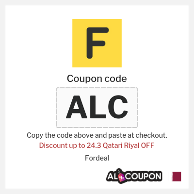 Coupon for Fordeal (ALC) Discount up to 24.3 Qatari Riyal OFF