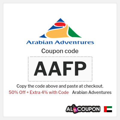 Coupon for Arabian Adventures (AAFP) 50% Off + Extra 4% with Code
