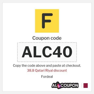 Coupon for Fordeal (ALC40) 38.8 Qatari Riyal discount
