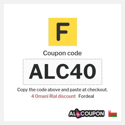 Coupon for Fordeal (ALC40) 4 Omani Rial discount