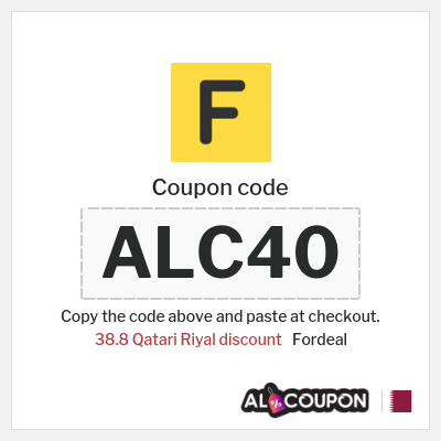 Coupon for Fordeal (ALC40) 38.8 Qatari Riyal discount