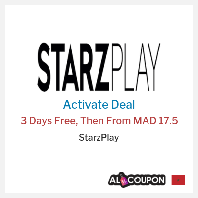 Special Deal for StarzPlay 3 Days Free, Then From MAD 17.5
