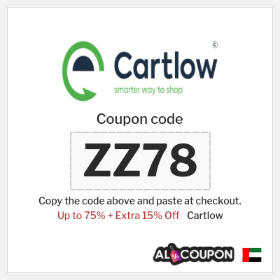 Coupon for Cartlow (ZZ78) Up to 75% + Extra 15% Off