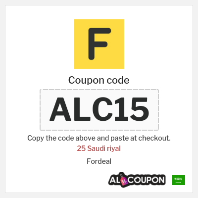 Coupon for Fordeal (ALC15) 25 Saudi riyal