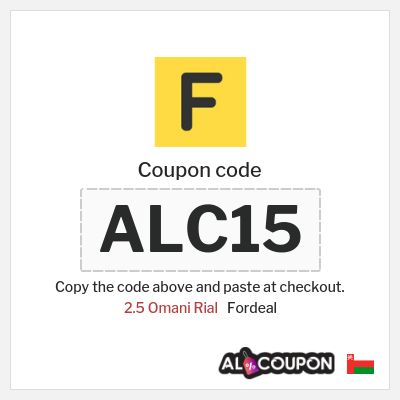 Coupon for Fordeal (ALC15) 2.5 Omani Rial