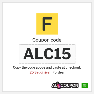 Coupon for Fordeal (ALC15) 25 Saudi riyal