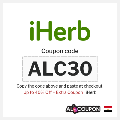 Coupon for iHerb (ALC30) Up to 40% Off + Extra Coupon