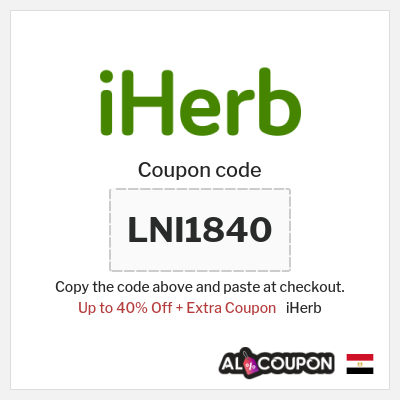 Coupon for iHerb (LNI1840) Up to 40% Off + Extra Coupon