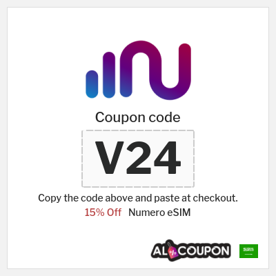 Coupon for Numero eSIM (V24) 15% Off