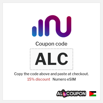 Coupon for Numero eSIM (ALC) 15% discount