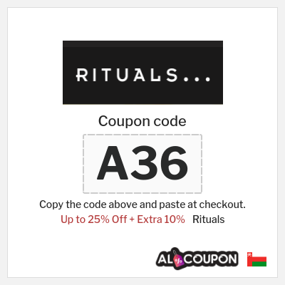 Coupon for Rituals (A36) Up to 25% Off + Extra 10%