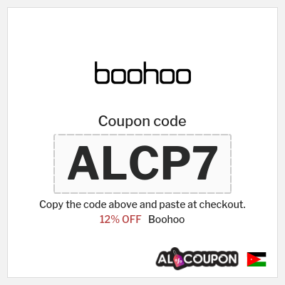 Boohoo Coupon (ALCP7) Boohoo Discount code Jordan