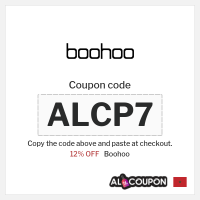 Boohoo Coupon (ALCP7) Boohoo Discount code Morocco