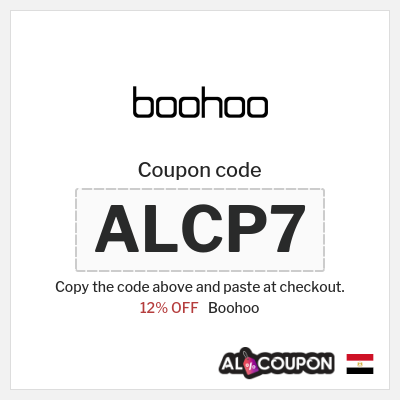 Boohoo Coupon (ALCP7) Boohoo Discount code Egypt