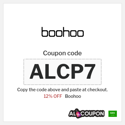 Boohoo Coupon (ALCP7) Boohoo Discount code KSA