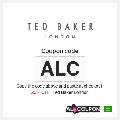 Coupon for Ted Baker London (ALC) 20% OFF