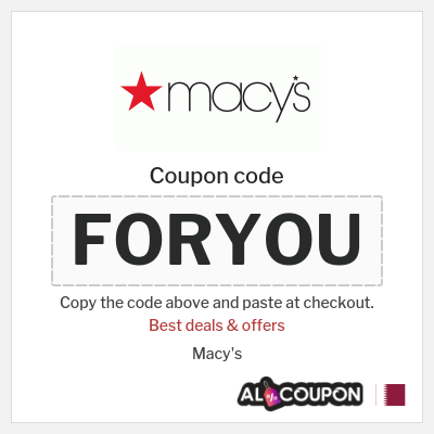 Coupon for Macy's (FORYOU) Best deals & offers