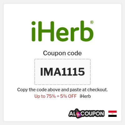 Coupon for iHerb (IMA1115) Up to 75% + 5% OFF
