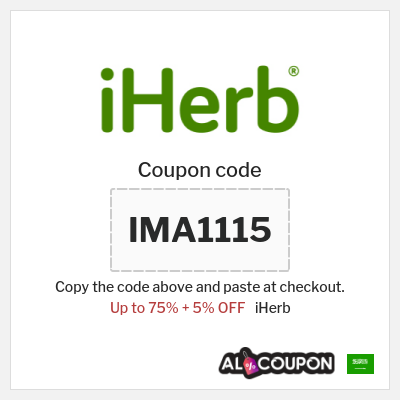 Coupon for iHerb (IMA1115) Up to 75% + 5% OFF