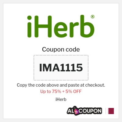 Coupon for iHerb (IMA1115) Up to 75% + 5% OFF