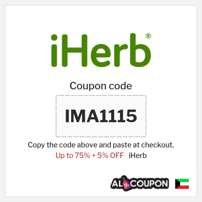 Coupon for iHerb (IMA1115) Up to 75% + 5% OFF