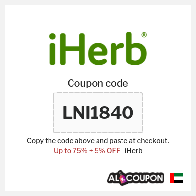 Coupon for iHerb (LNI1840) Up to 75% + 5% OFF