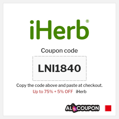 Coupon for iHerb (LNI1840) Up to 75% + 5% OFF