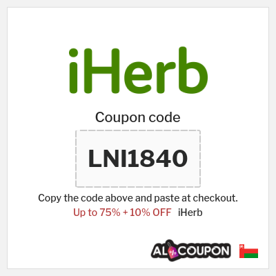 Coupon for iHerb (LNI1840) Up to 75% + 10% OFF