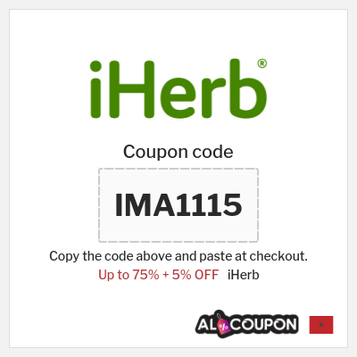 Coupon for iHerb (IMA1115) Up to 75% + 5% OFF