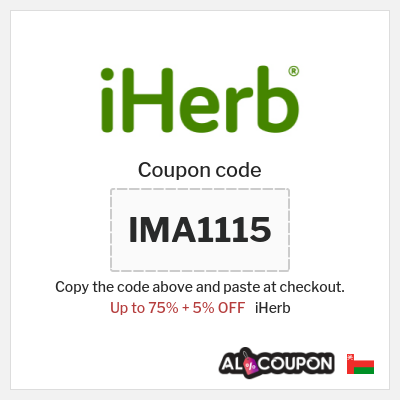 Coupon for iHerb (IMA1115) Up to 75% + 5% OFF