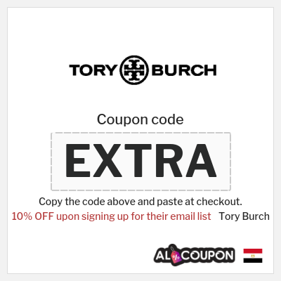 Coupon discount code for Tory Burch 10% OFF Discounts & Voucher codes