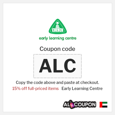 Coupon discount code for Early Learning Centre 15% Promo code