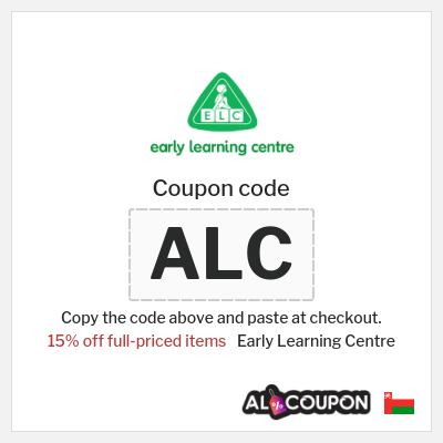 Coupon discount code for Early Learning Centre 15% Promo code