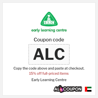 Coupon discount code for Early Learning Centre 15% Promo code