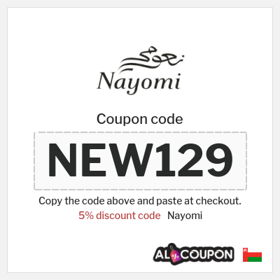 Coupon discount code for Nayomi 5% Voucher code