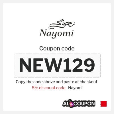 Coupon for Nayomi (NEW129) 5% discount code
