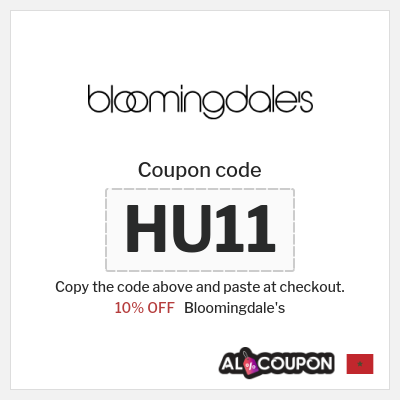 Bloomingdale's Coupon (HU11) BLOOMINGDALE'S Promo Code Morocco