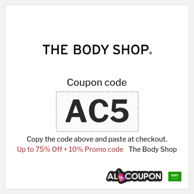 Coupon for The Body Shop (ACK75) Up to 75% Off + 10% Promo code