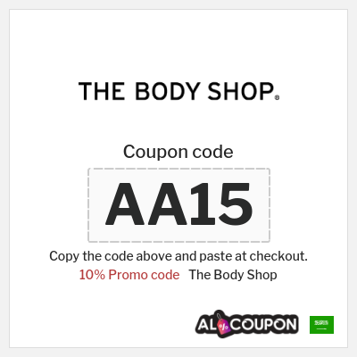 Coupon for The Body Shop (AA15) 10% Promo code