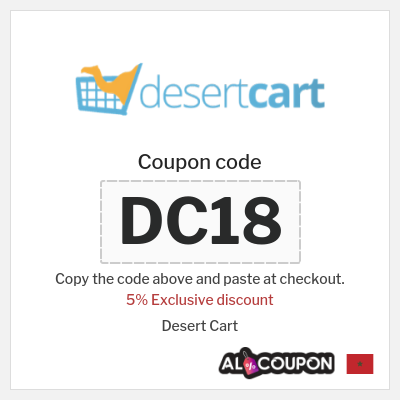 Coupon for Desert Cart (DC18) 5% Exclusive discount