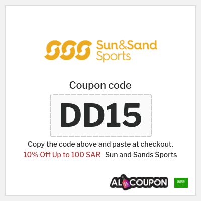 Coupon for Sun and Sands Sports (DD15) 10% Off Up to 100 SAR