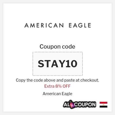 Coupon for American Eagle (STAY10
) Extra 8% OFF