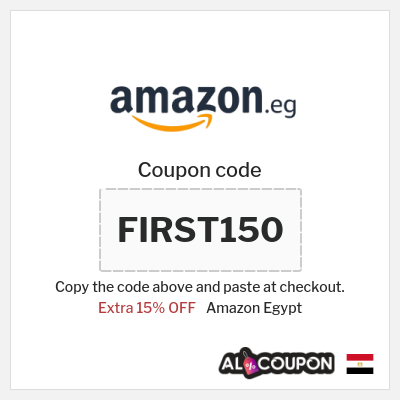 Coupon for Amazon Egypt (FIRST150) Extra 15% OFF
