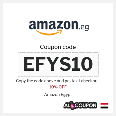 Coupon for Amazon Egypt (EFYS10) 10% OFF