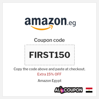Coupon for Amazon Egypt (FIRST150) Extra 15% OFF