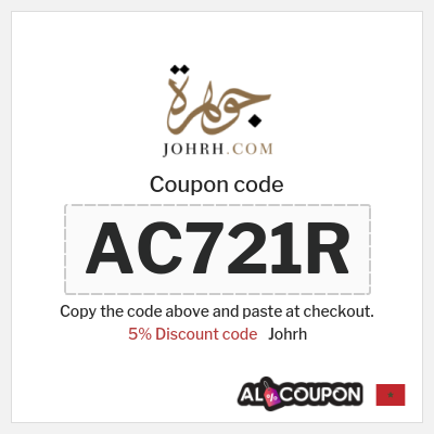 Coupon discount code for Johrh 5% OFF